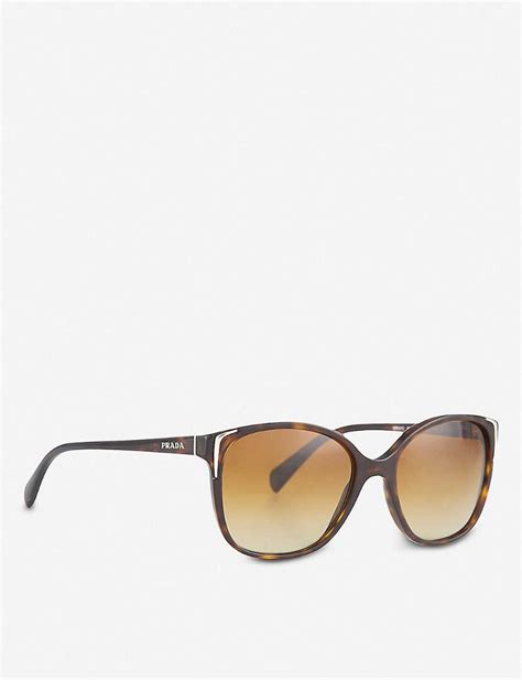 prada havana square sunglasses pr 01os|prada sunglasses havana brown.